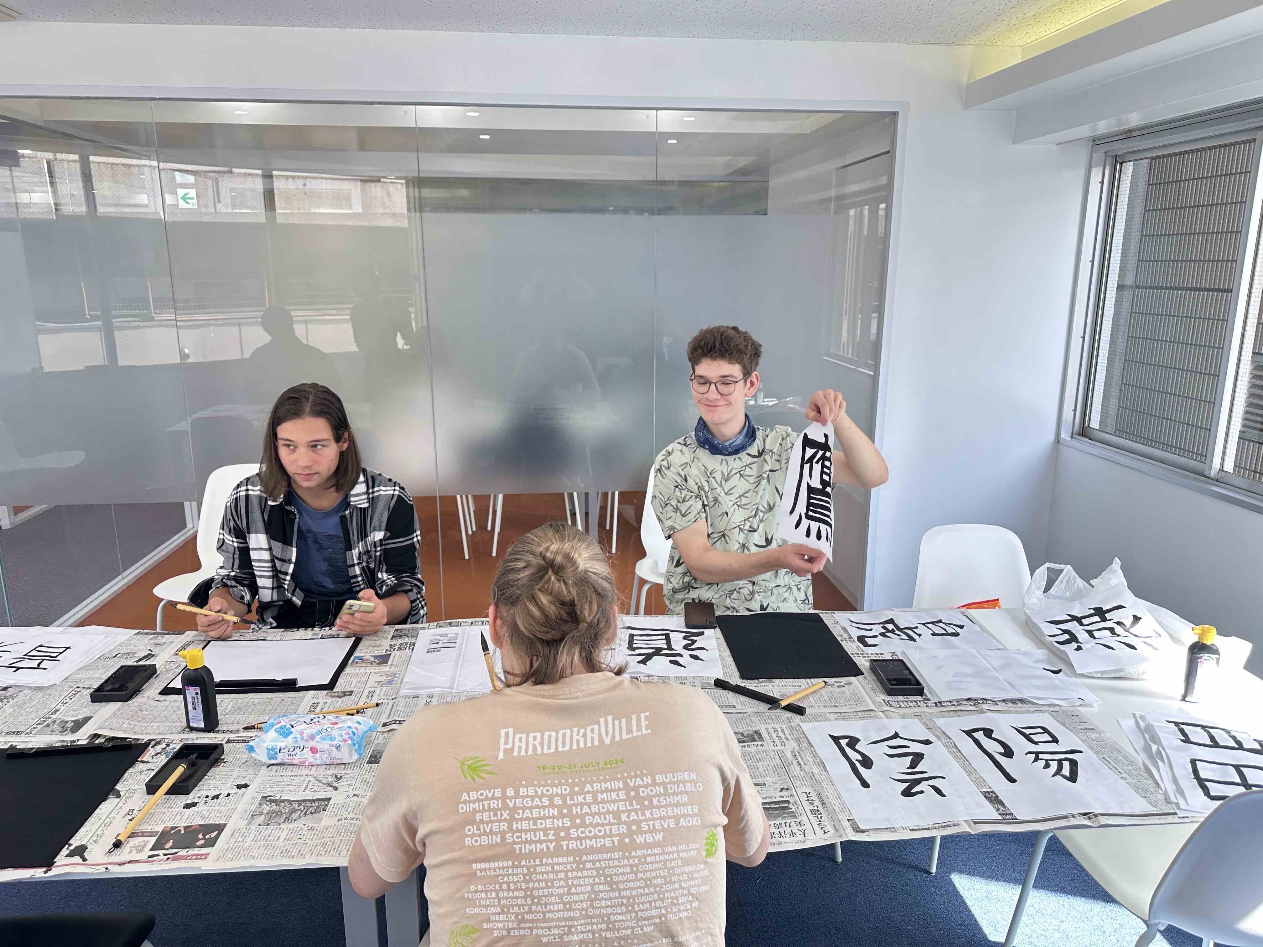 Calligraphy lessons at LTL Tokyo