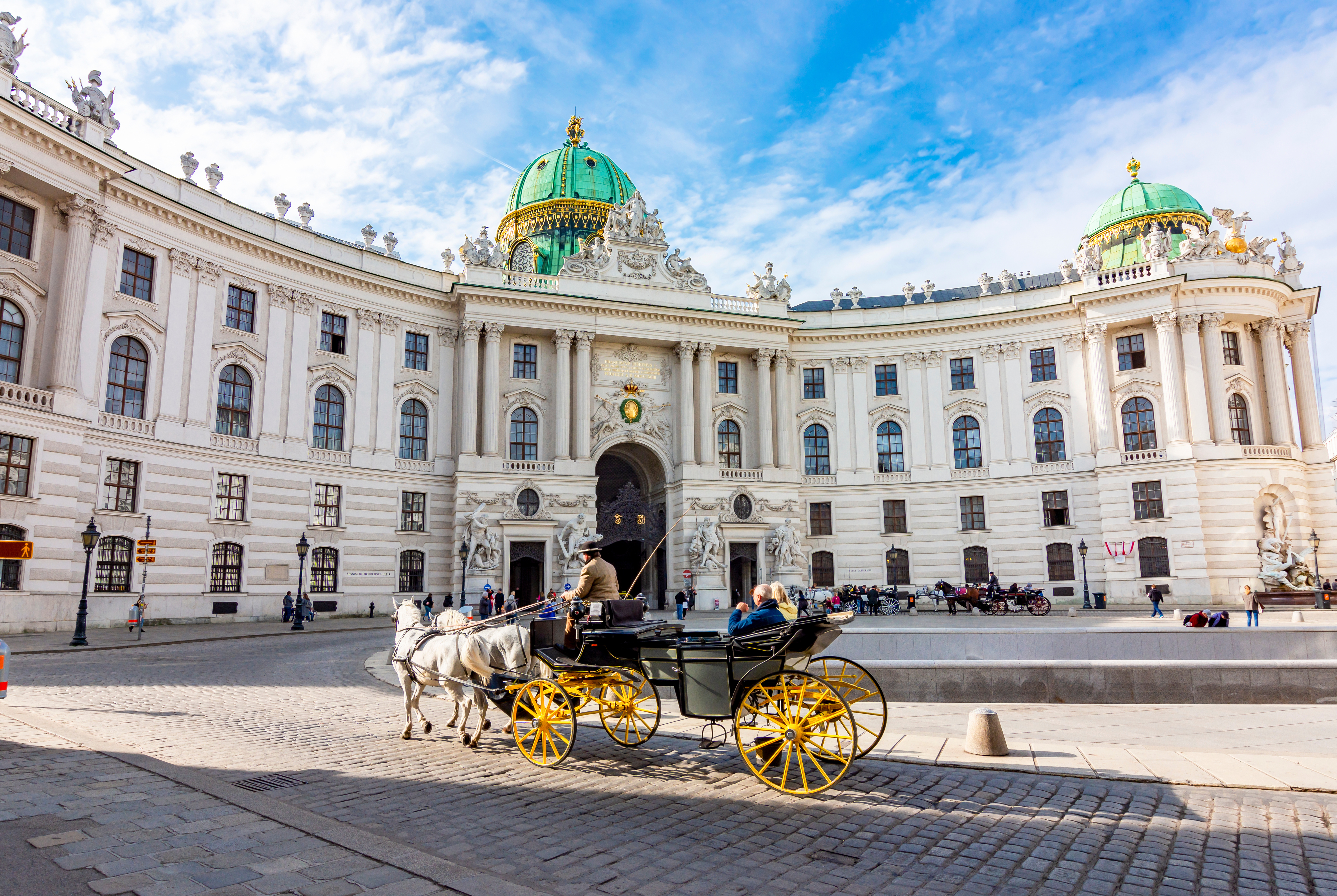 Hofburg palace on St. Michael square (Michaelerplatz) in Vienna, Austria
