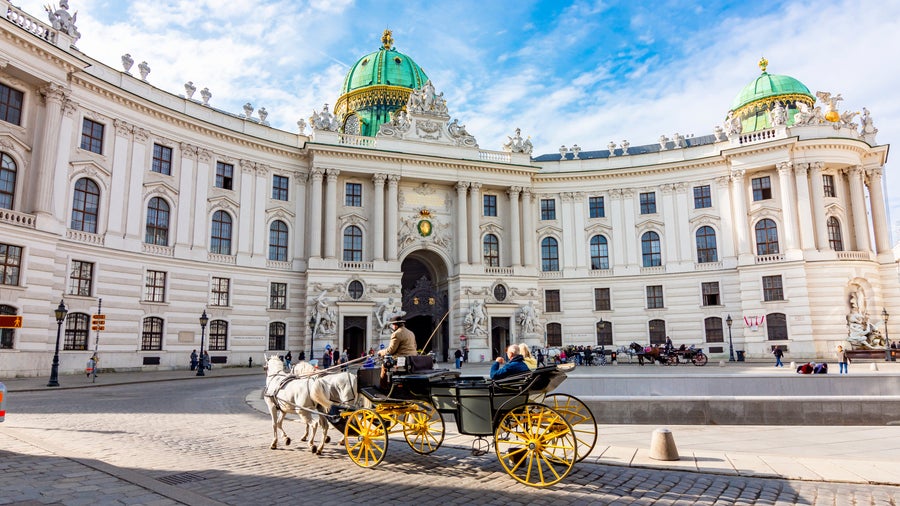 Hofburg palace on St. Michael square (Michaelerplatz) in Vienna, Austria