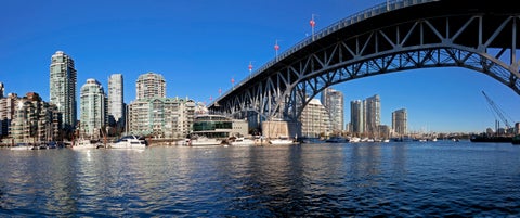 Westend and yale town under graville st bridge, Vancouver, Canada