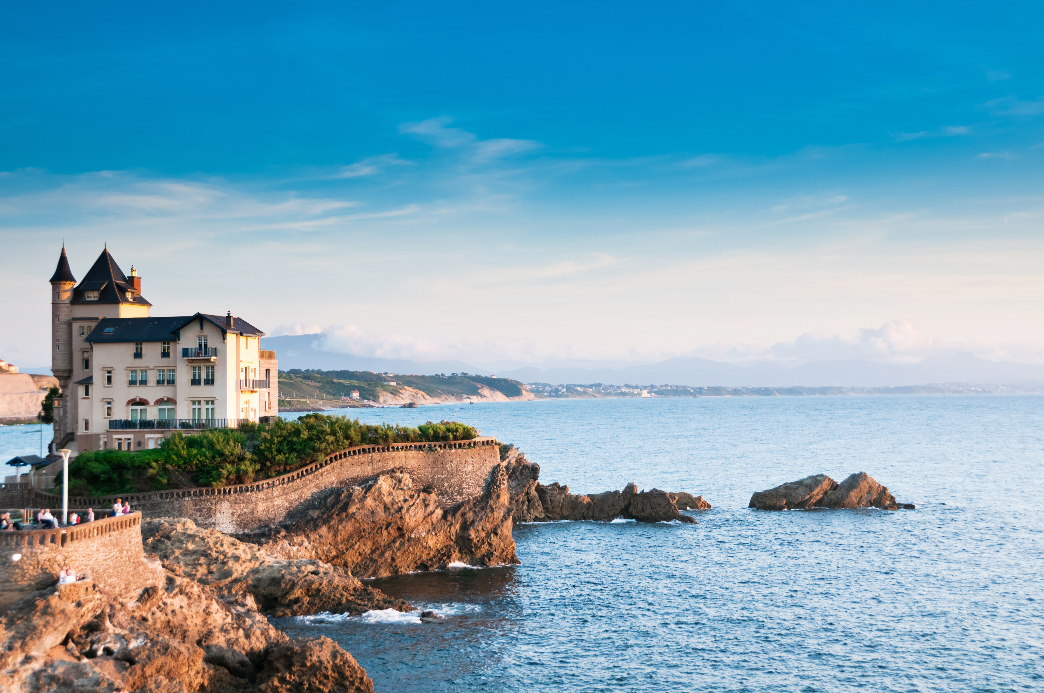 Historic Center featuring the vibrant blue ocean in Biarritz France