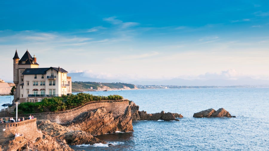 Historic Center featuring the vibrant blue ocean in Biarritz France