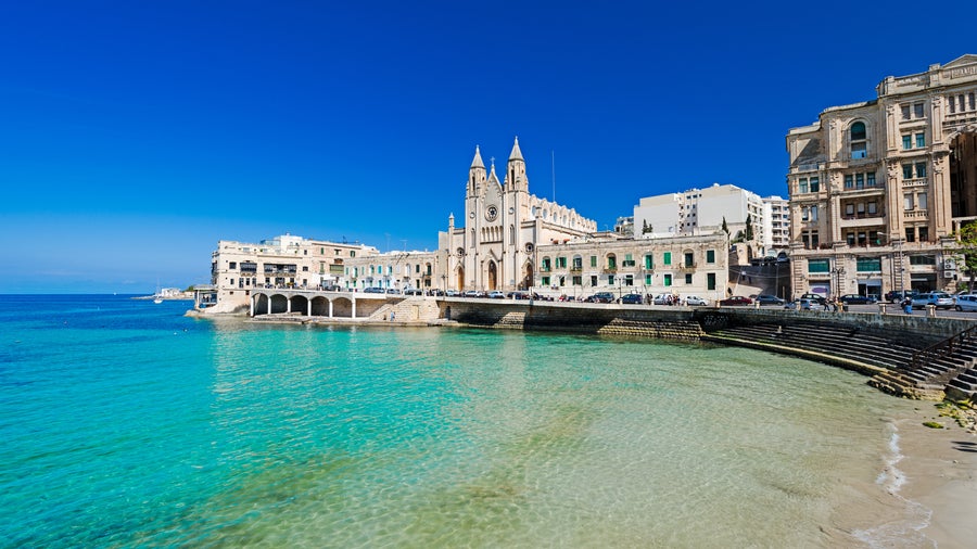 Our Lady of Mount Carmel Church on Balluta Bay, Malta