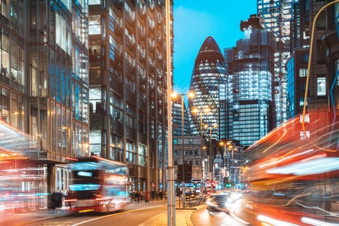 London city lights at night