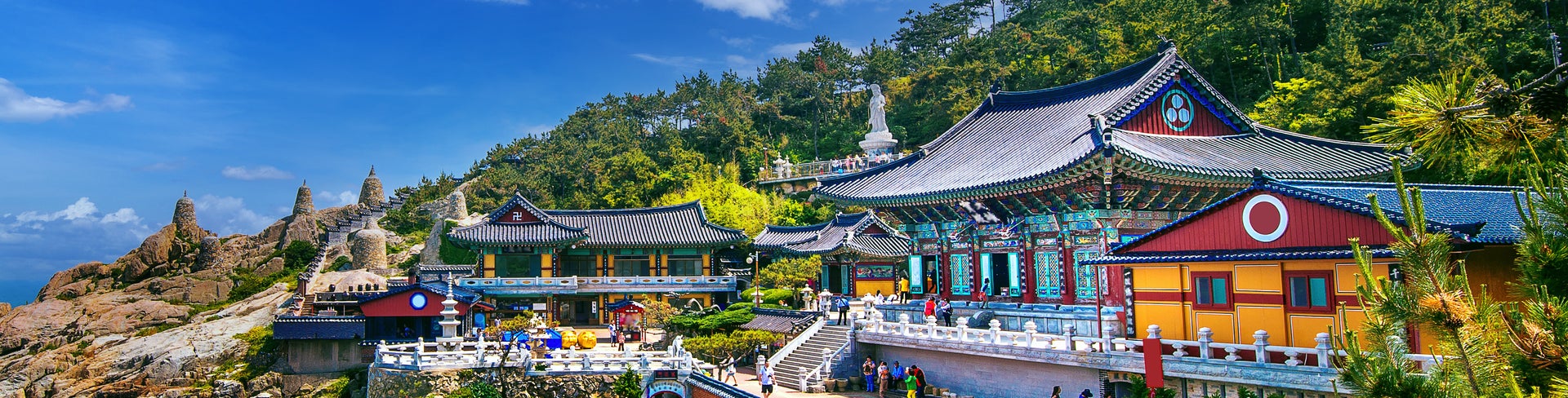 Haedong Yonggungsa Temple and Haeundae Sea in Busan, South Korea