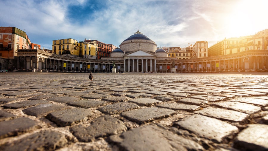 Piazza del Plebiscito in Naples, Italy