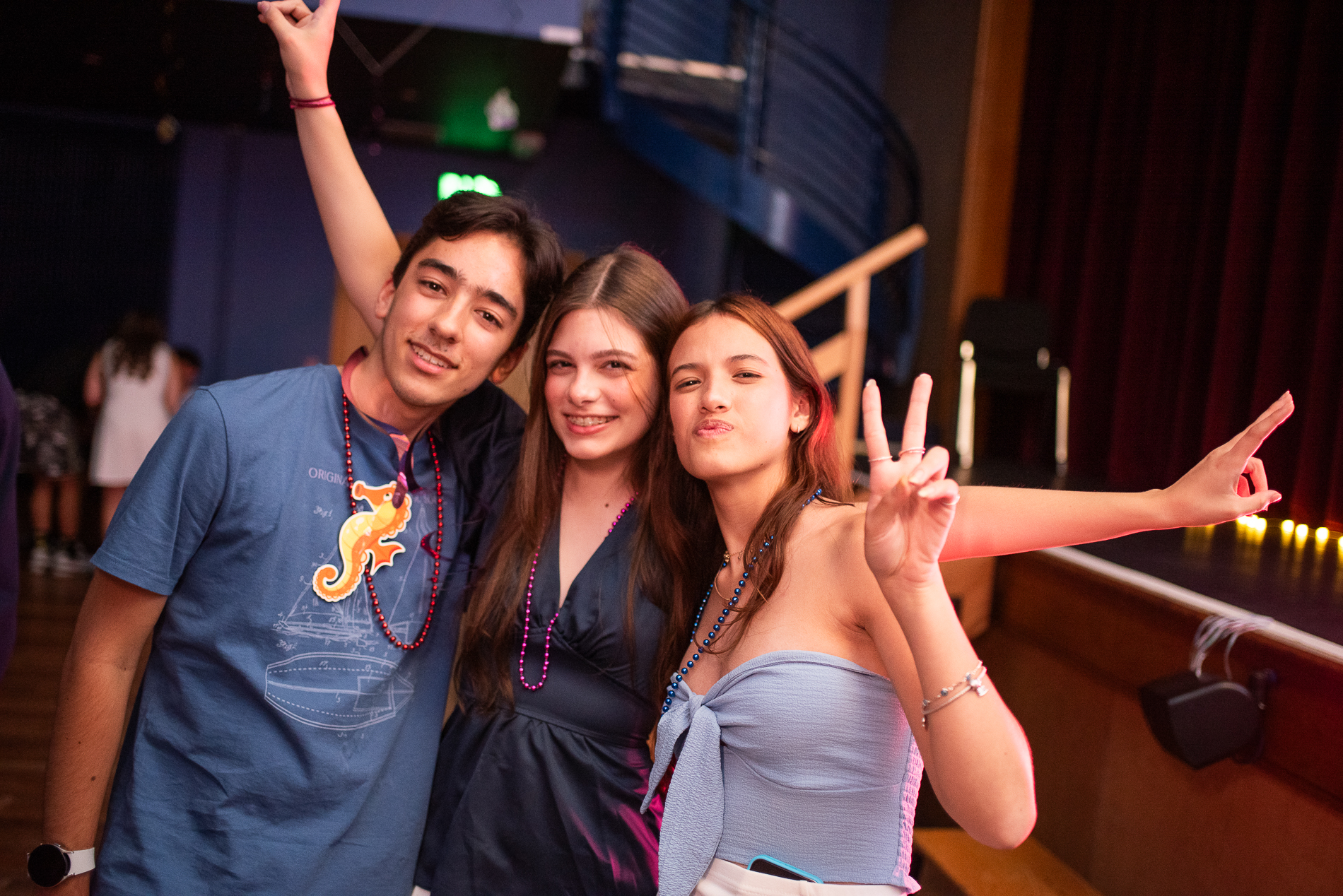 Students during evening activity party