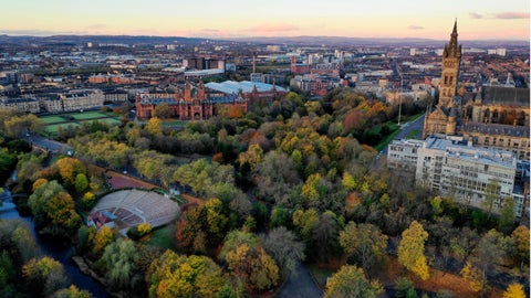 Aerial view of Glasgow