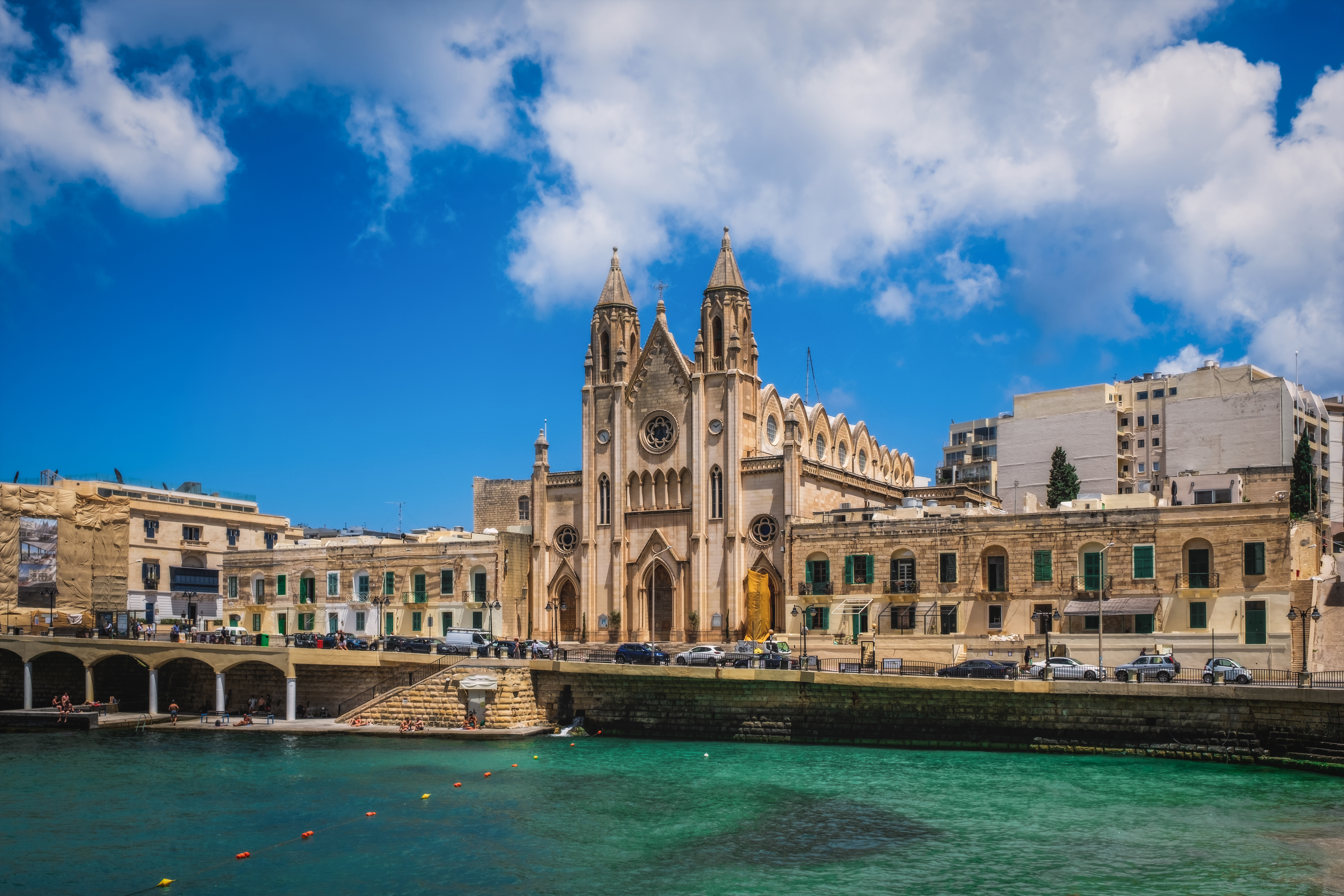 St. Julian's, Malta: A Neo-Gothic church