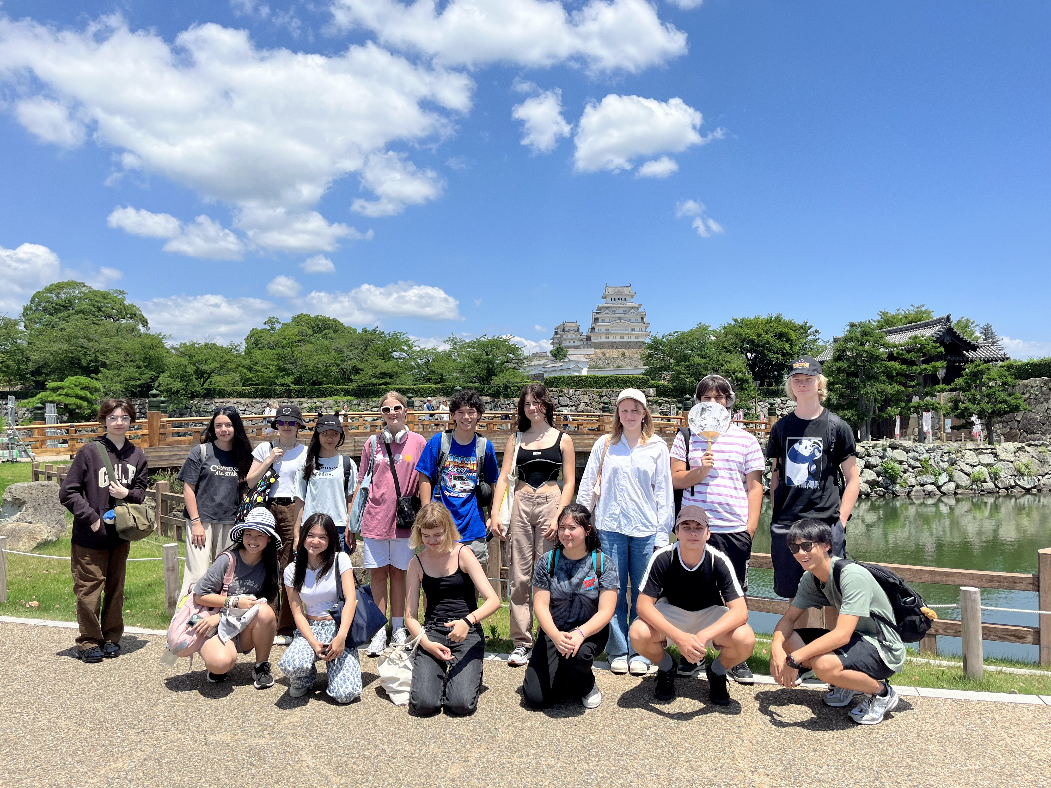 A group of students during an excursion