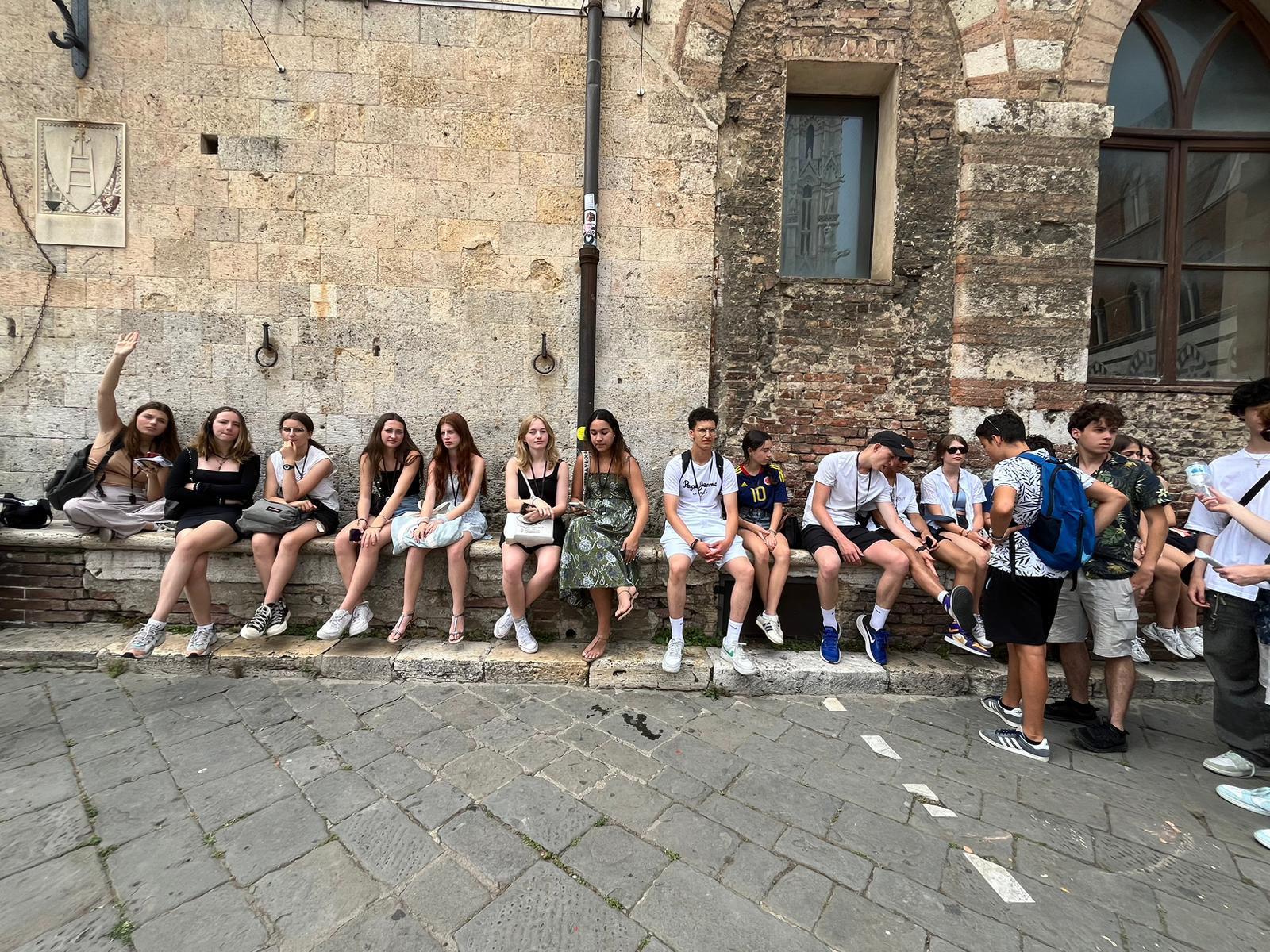 A group of students visiting Florence