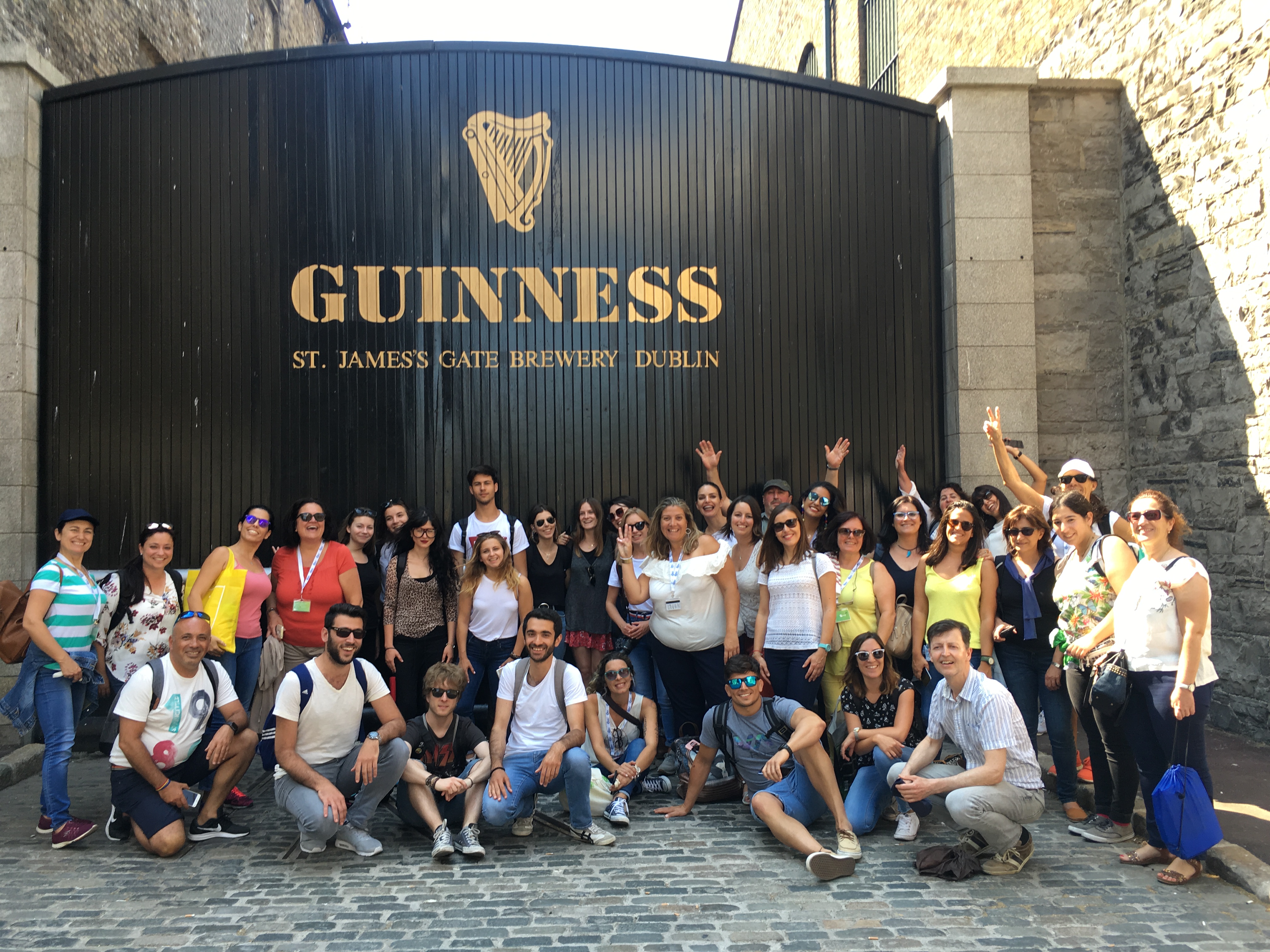 Students visiting the Guinness factory