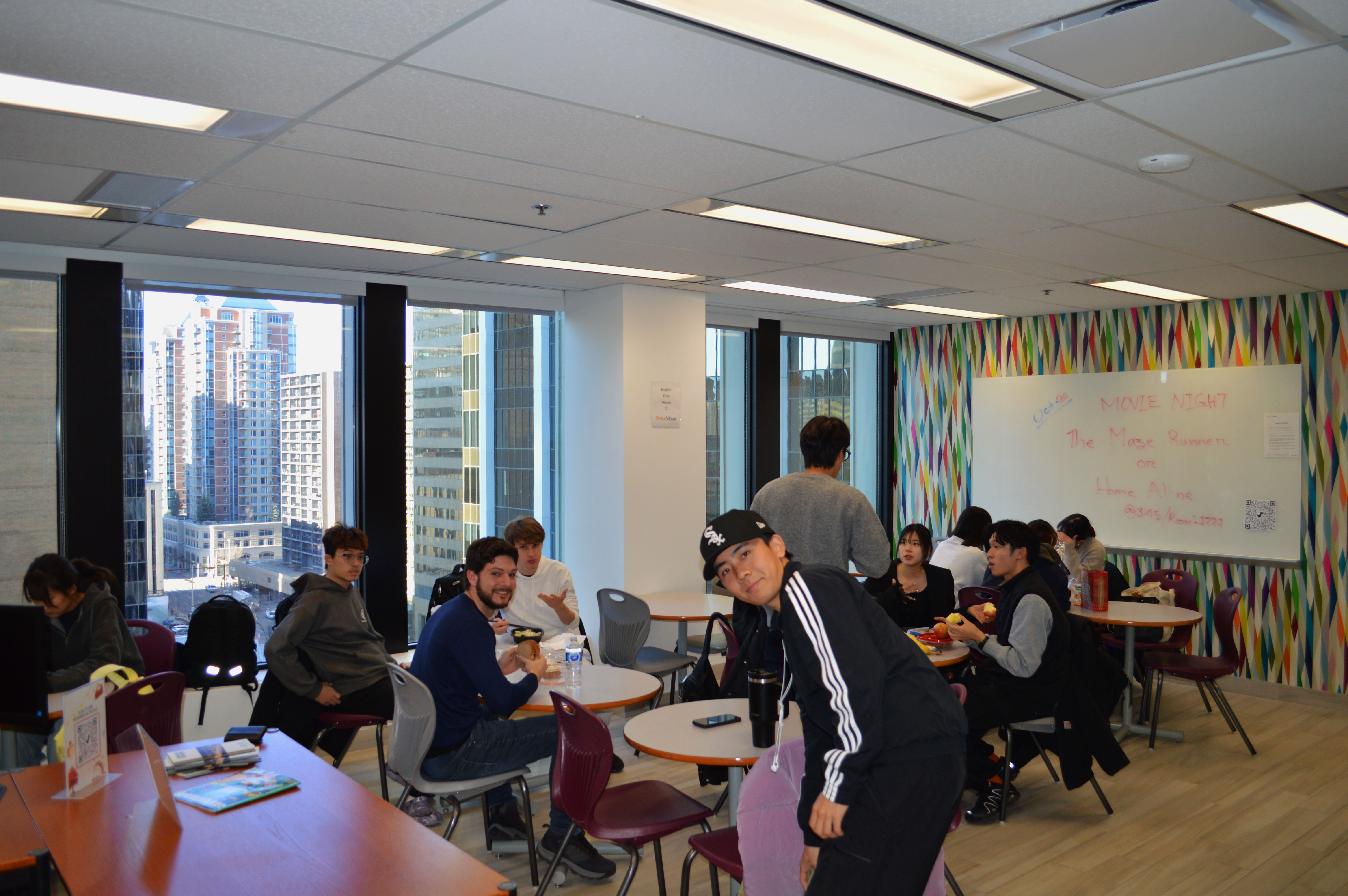 Lunch room at Global Village Calgary