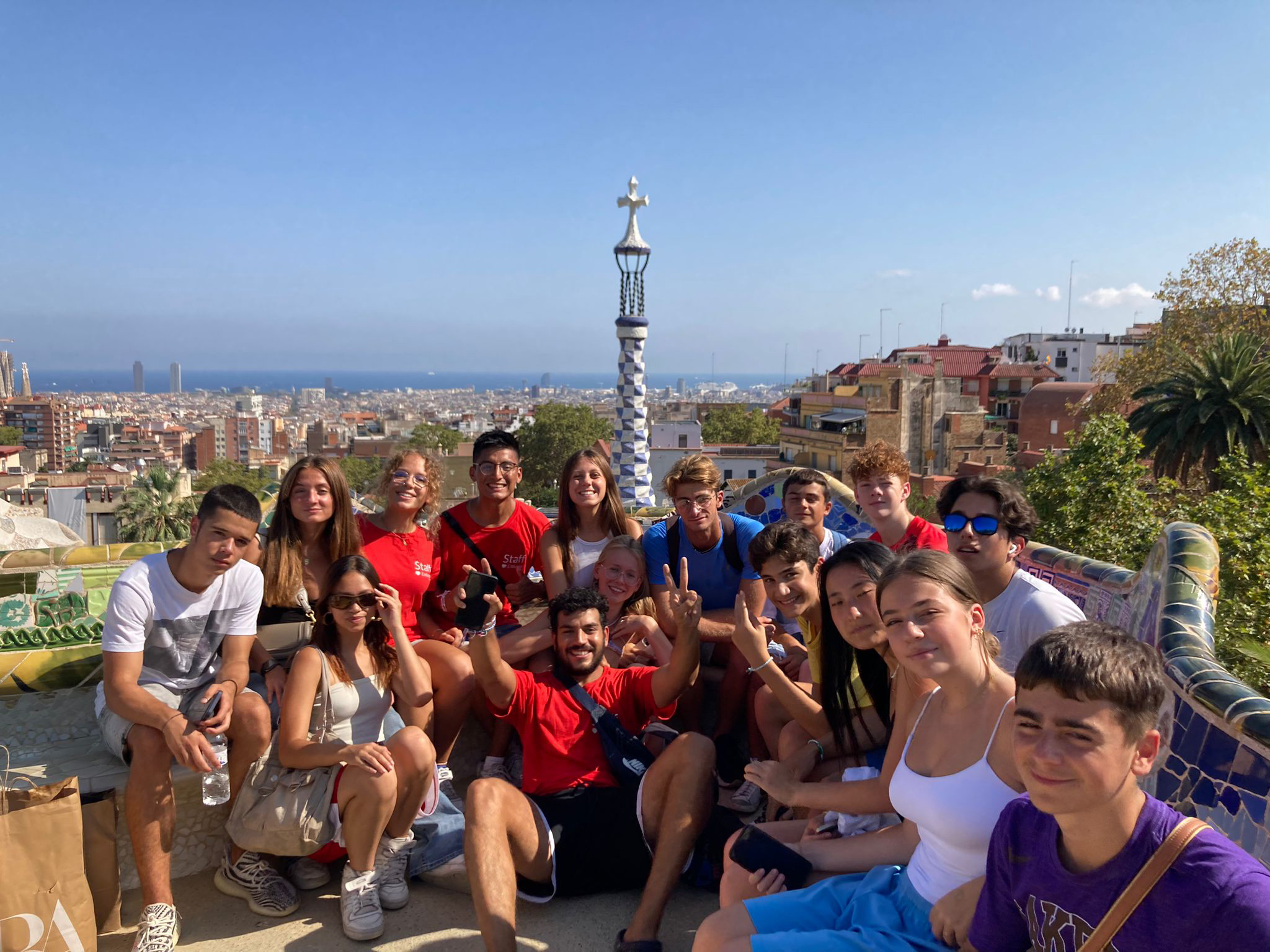 A group of students in Parc Güell