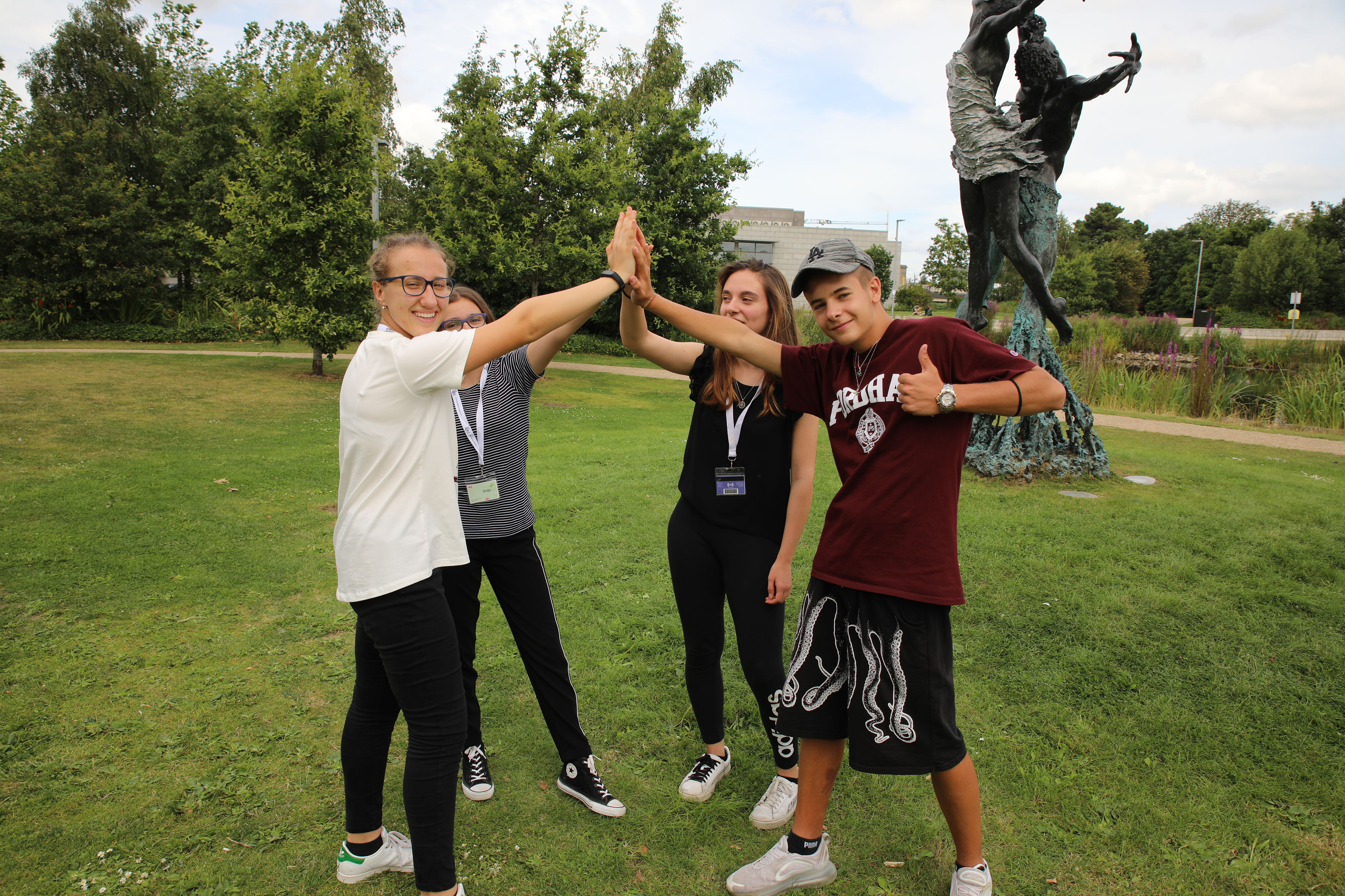 Students outdoors during an excursion