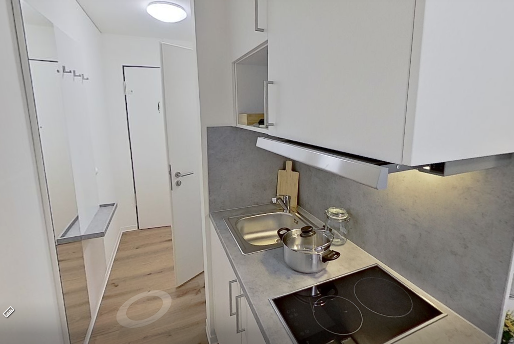 Residence Wirthstrasse Studio Accommodations Pictures Bedroom Kitchen Bathroom