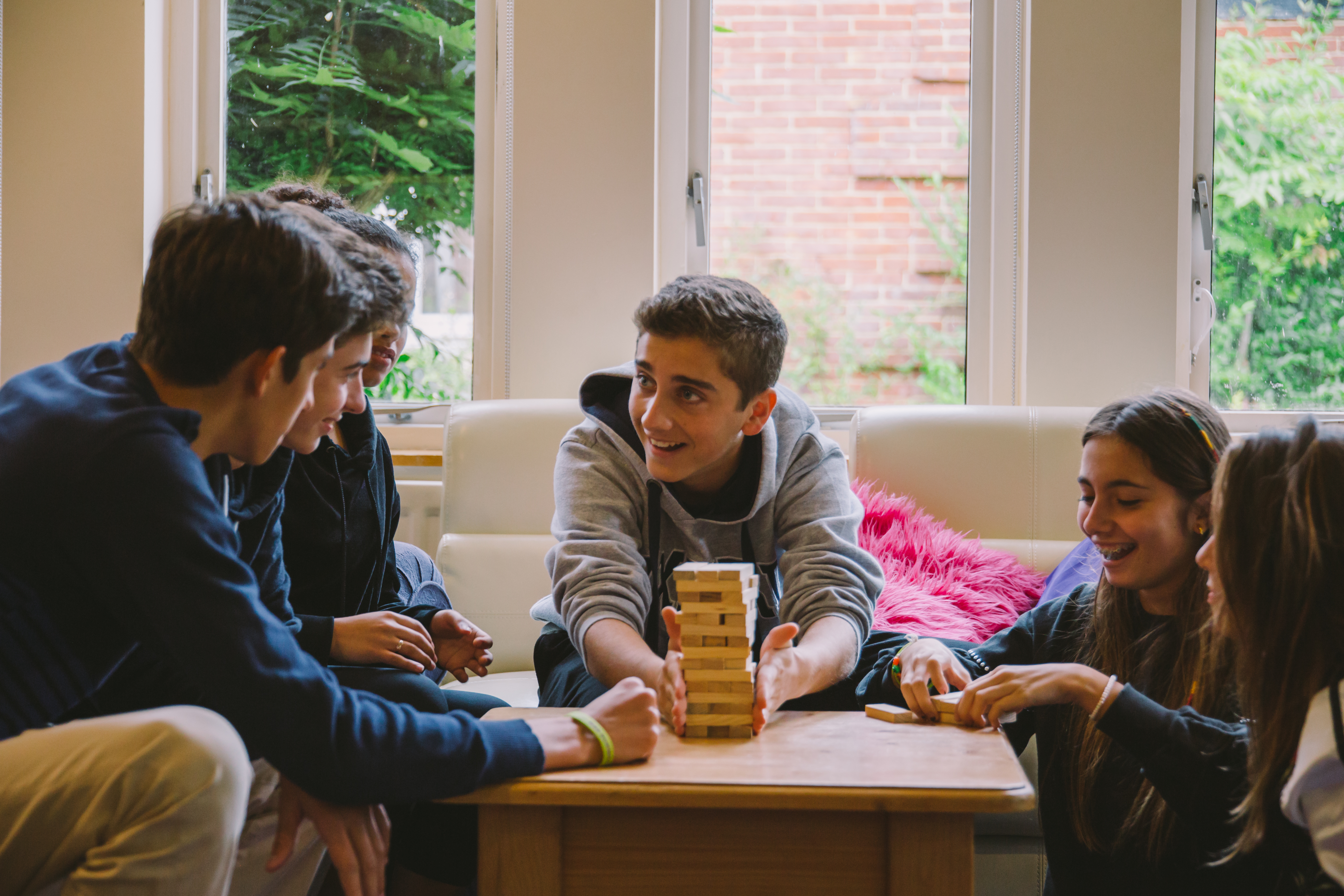 Students in common area at Hampshire College