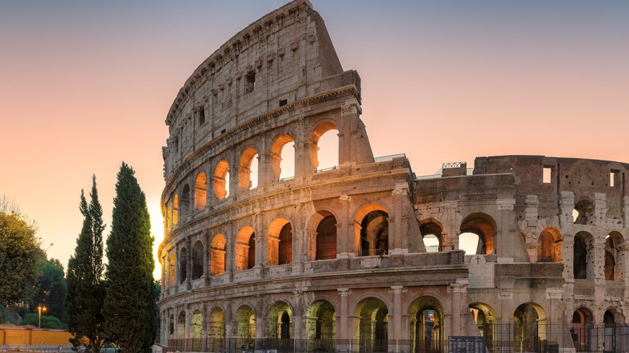 Colosseum at sunrise, Rome, Italy