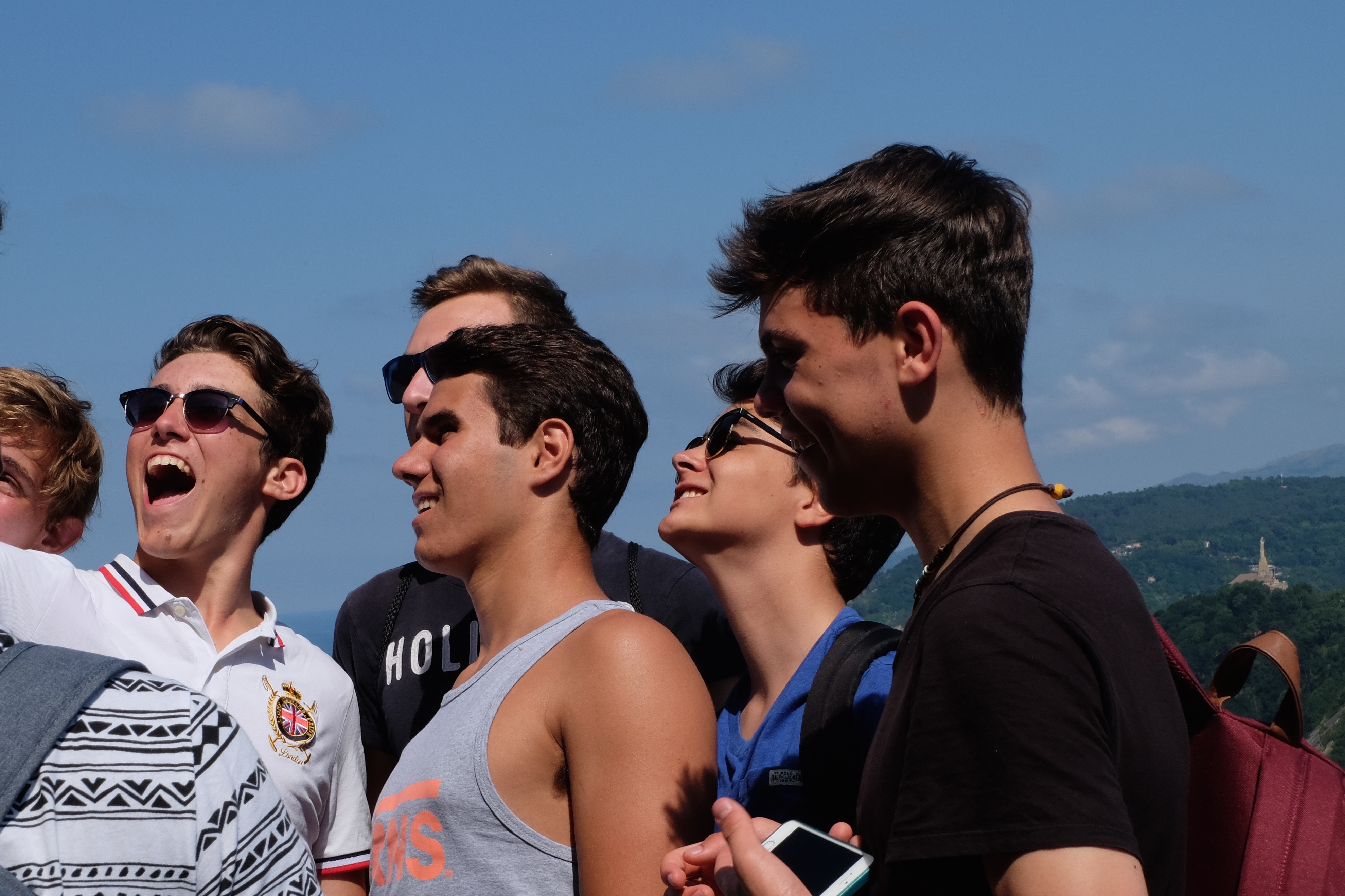A group of students outside