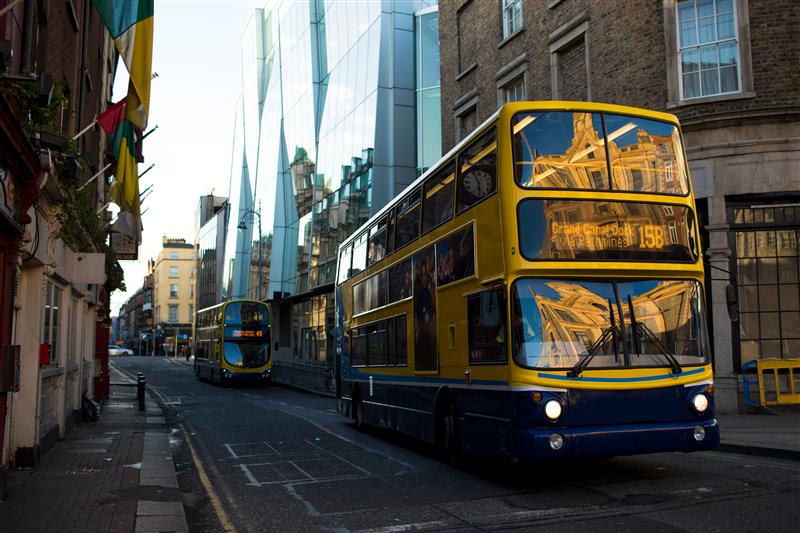 Double-Decker Buses in Dublin