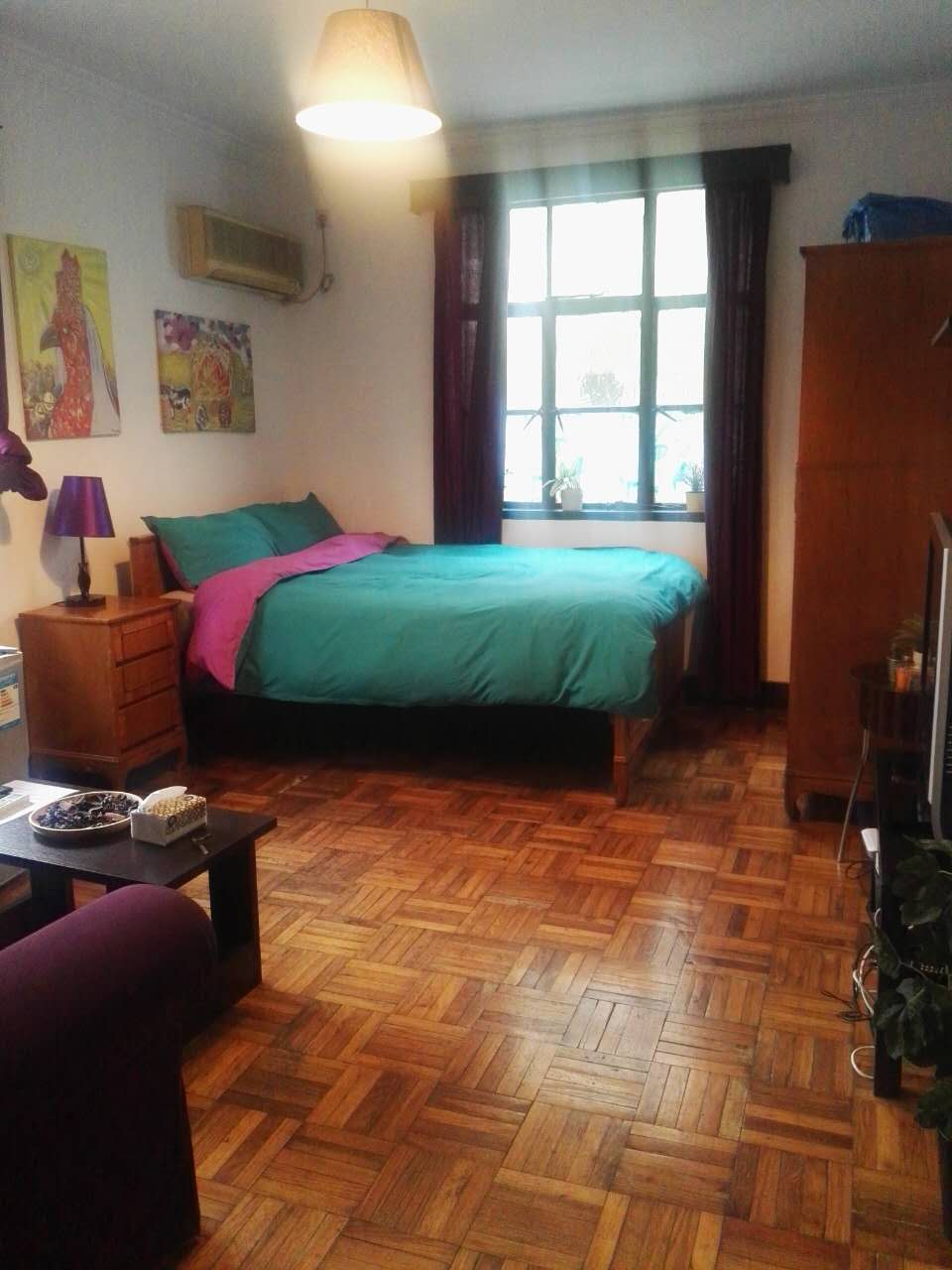 Bedroom at the shared apartment in Shanghai