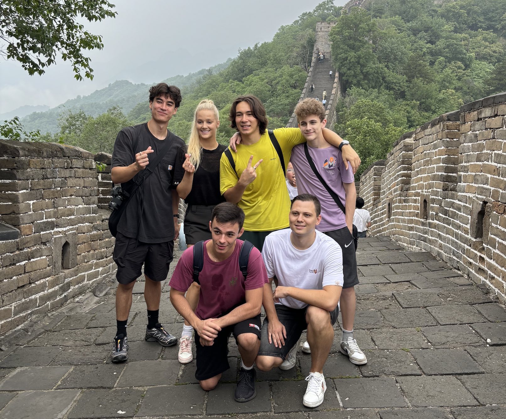Students during excursion to Great Wall