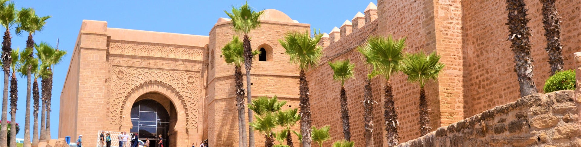 Kasbah of the Oudayas entry Bab El Kebir in Rabat Morocco