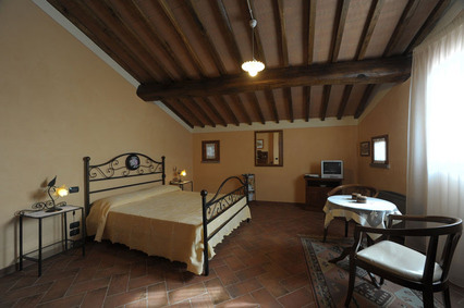 Bedroom at the shared apartment in Florence