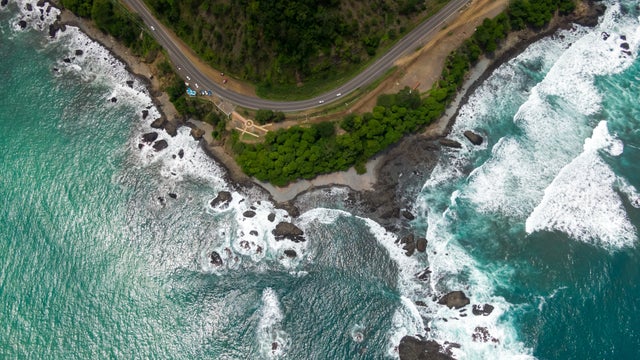 Aerial view of the Bay of Playa Jacó, Costa Rica