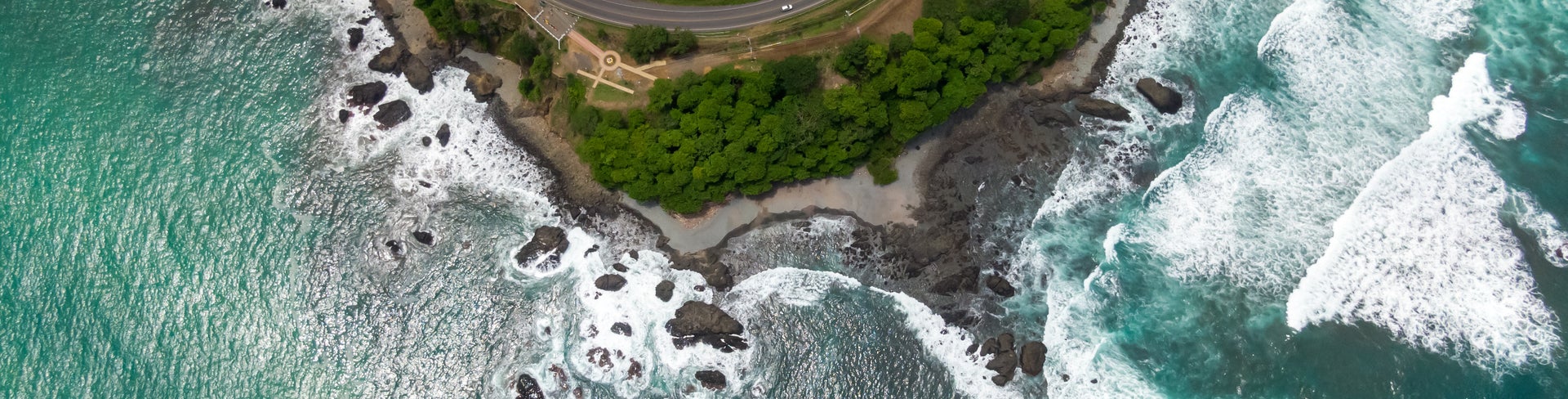 Aerial view of the Bay of Playa Jacó, Costa Rica