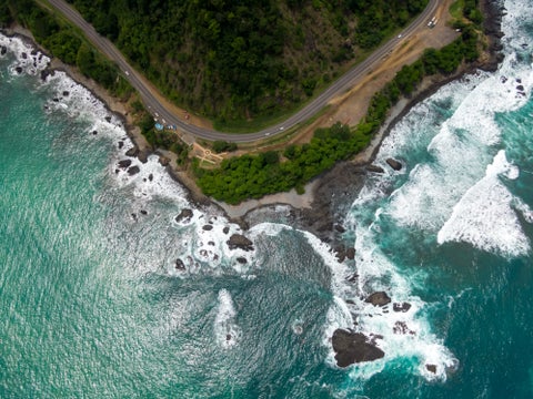 Aerial view of the Bay of Playa Jacó, Costa Rica