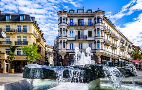 Fountain in Frankfurt Historic City Center, Germany