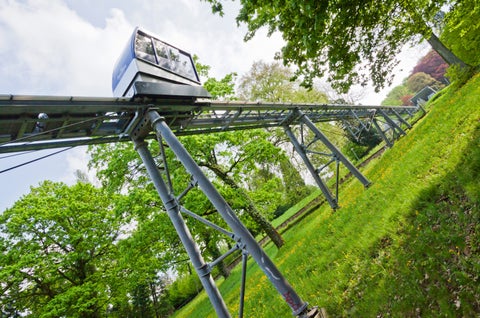 Funicular in the green area at Freiburg, Germany