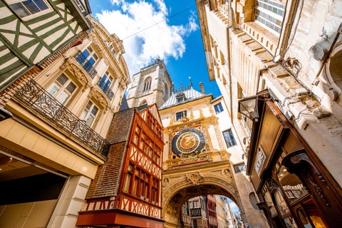 Historic Buildings in Rouen City Center, France
