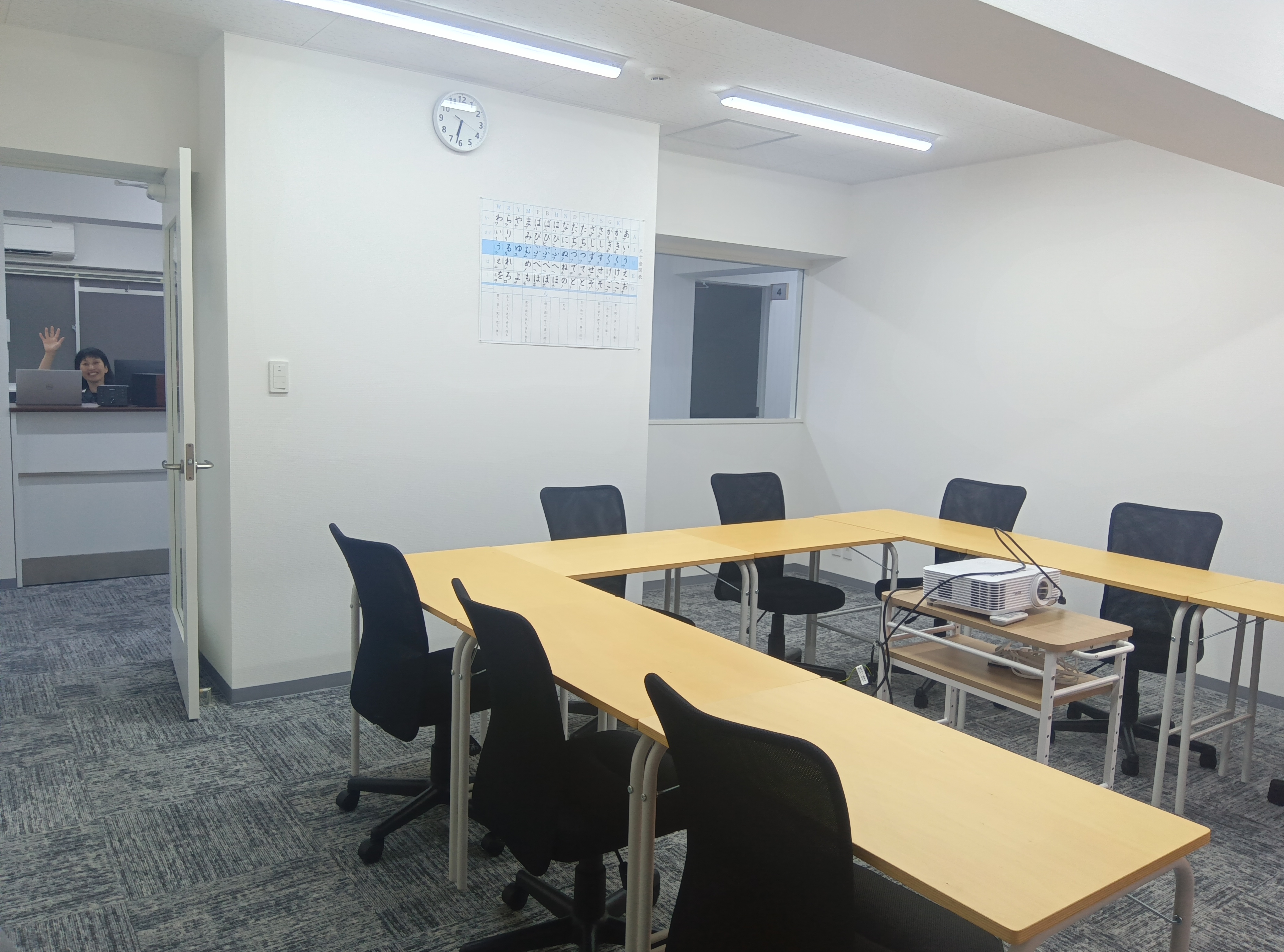 Empty classroom at Genki Japanese and Culture School Nagoya