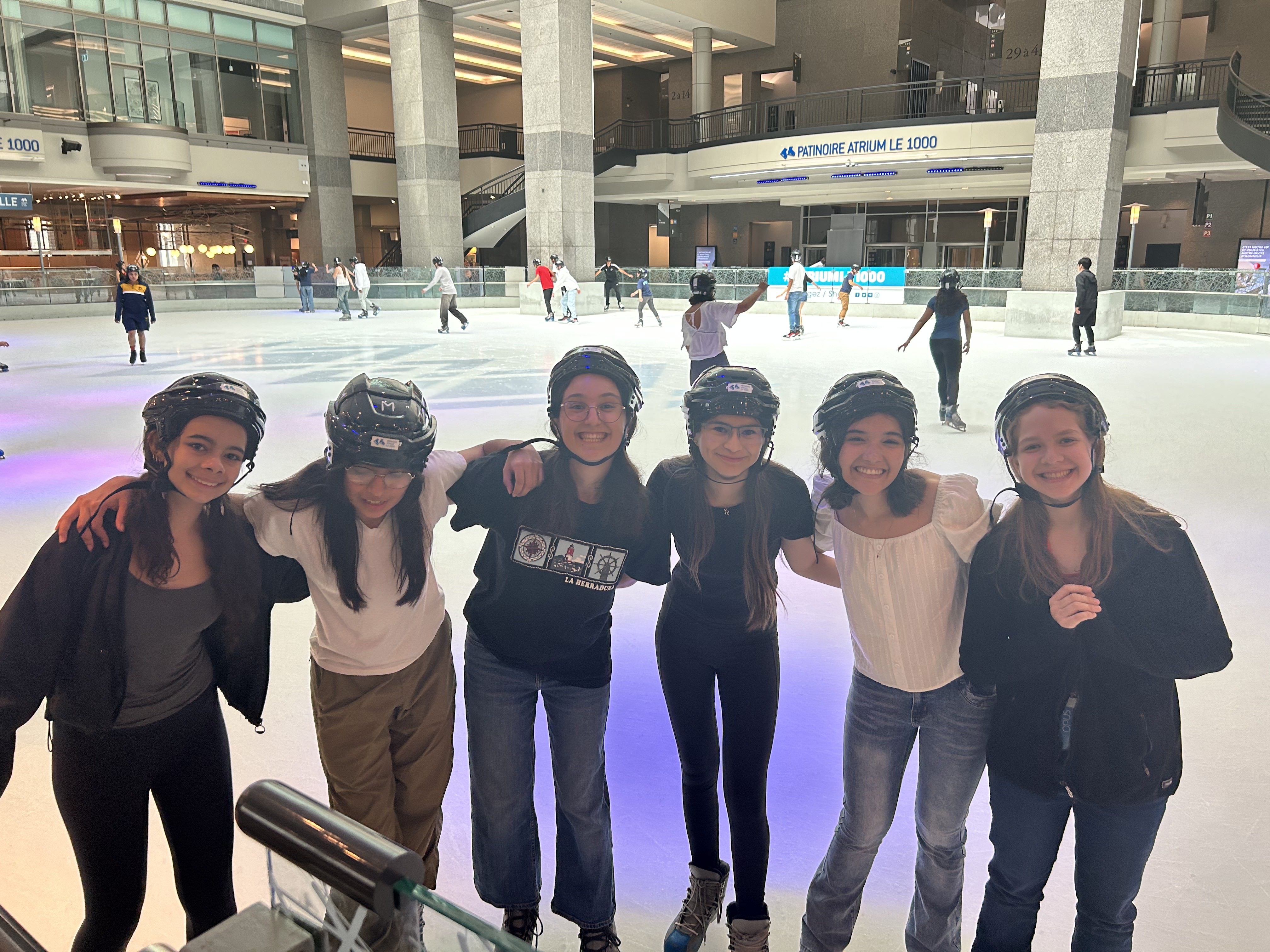 Students during Ice skating activity in Montreal