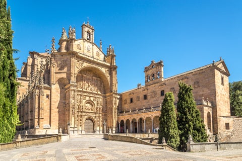 Old Cathedral of Salamanca, Spain, Romanesque and Gothic historic church