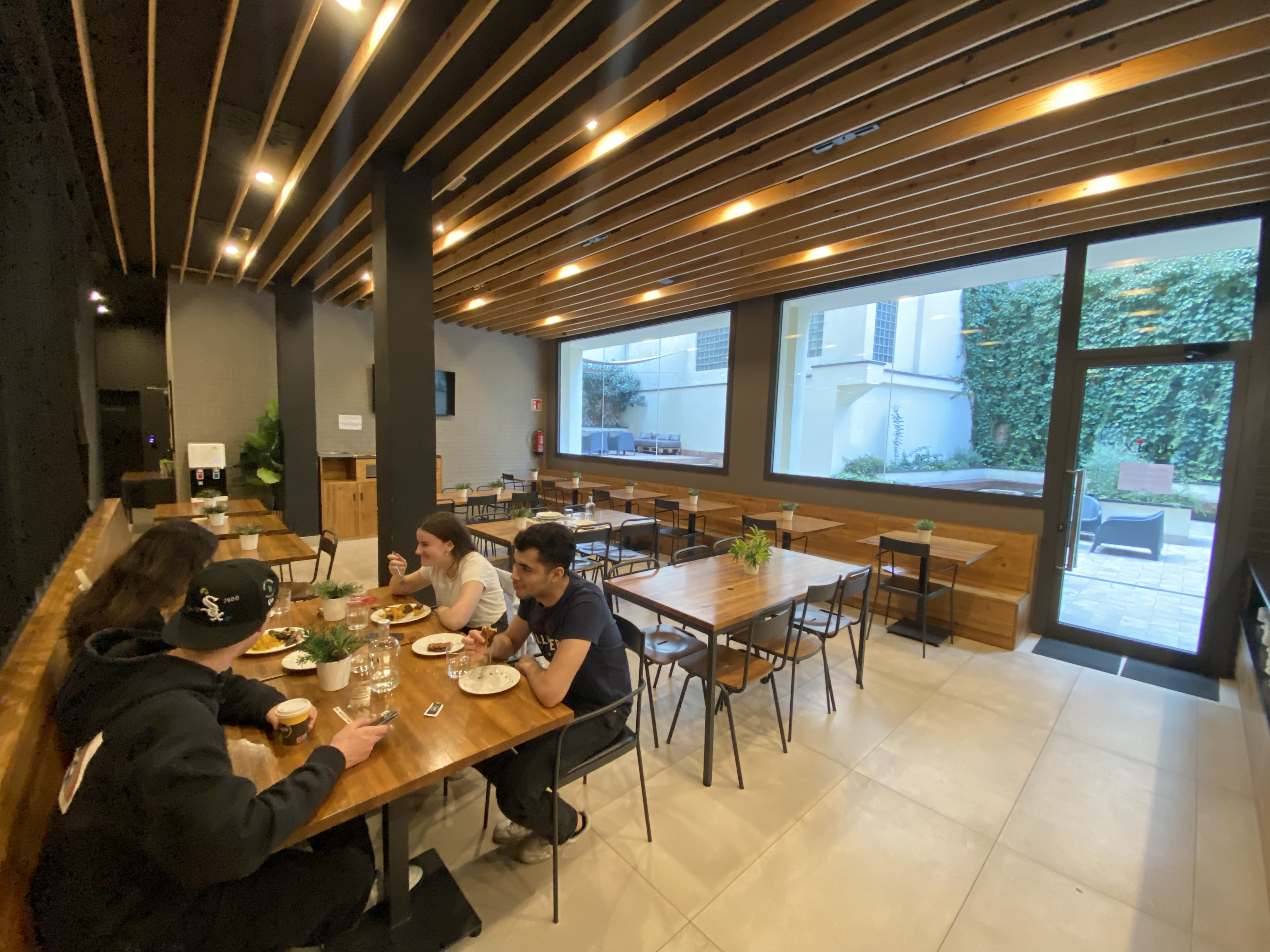 Dining area at the Barcelona City Camp