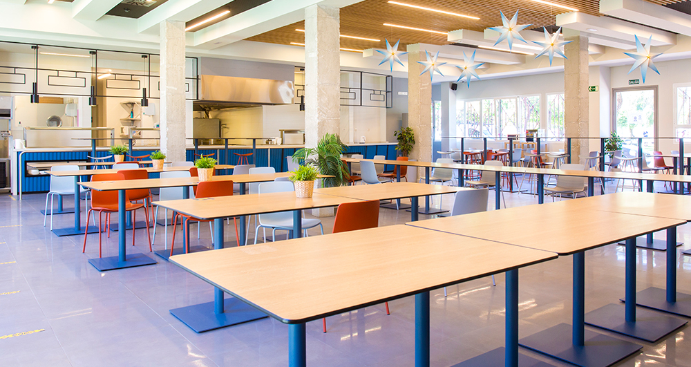 Cafeteria at the Málaga Summer Camp