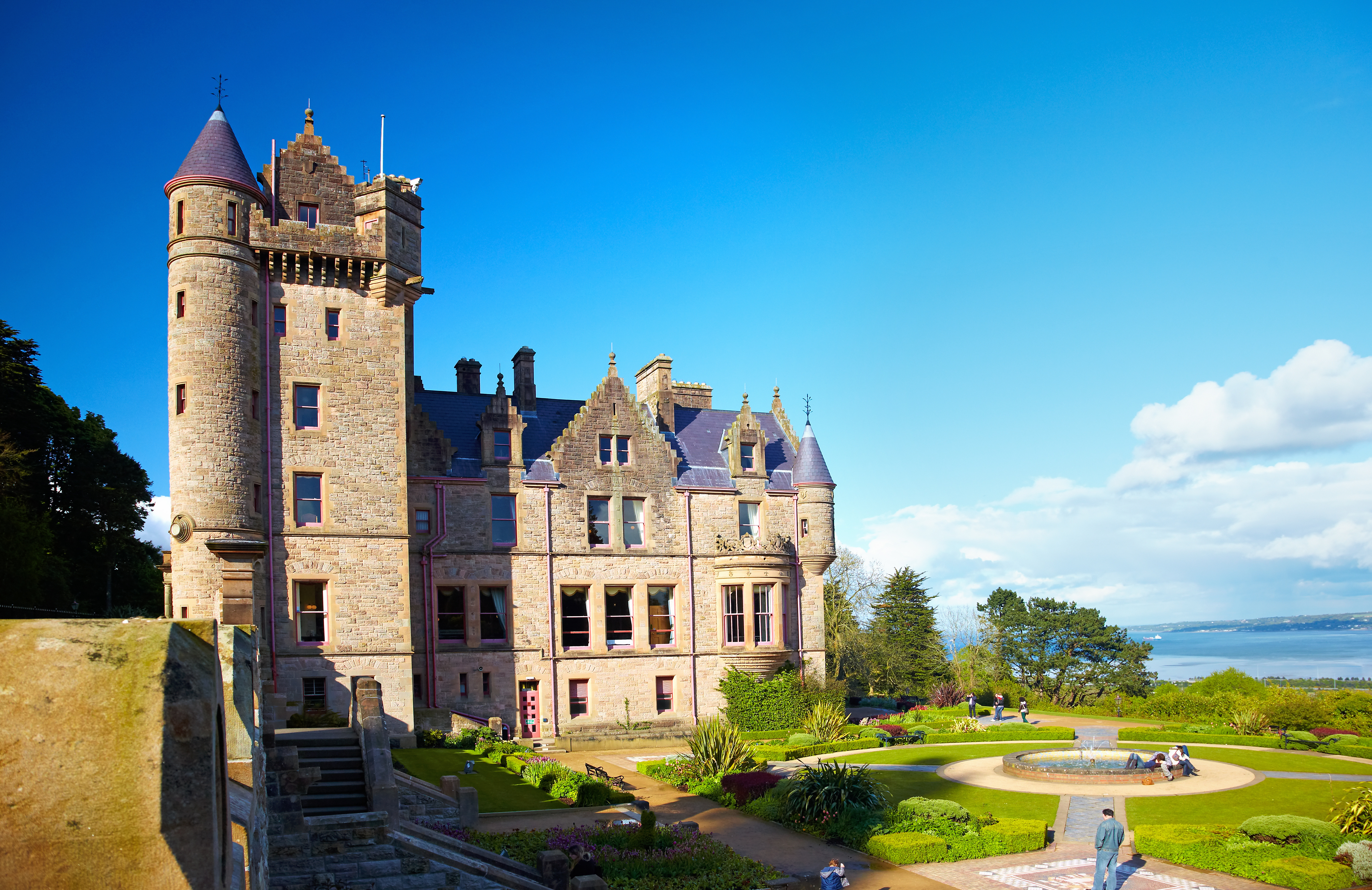 Belfast Castle with its stately elegance nestled on the slopes of Cave Hill in Northern Ireland