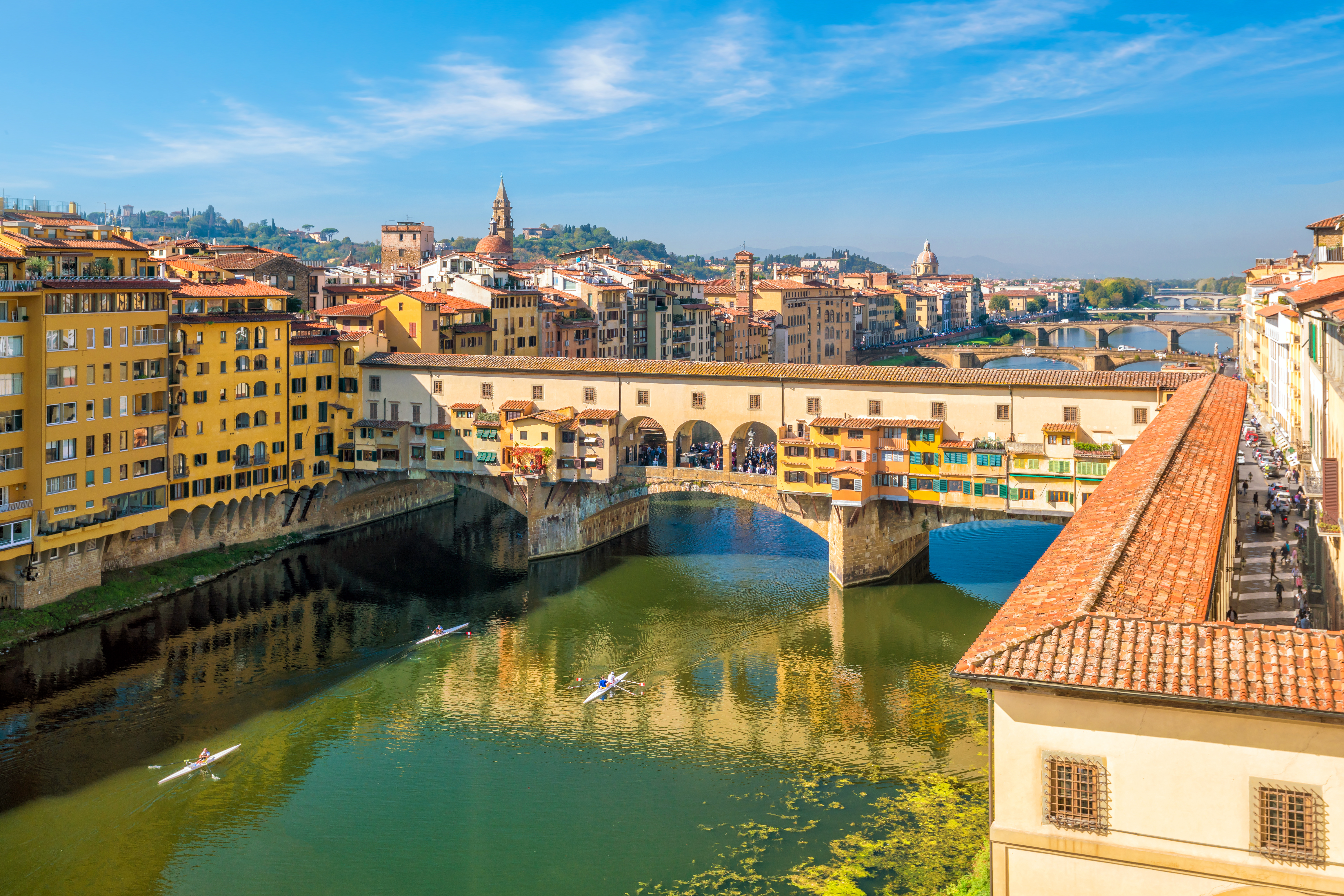 Ponte Vecchio over the Arno River in Florence, Italy