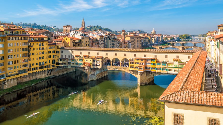 Ponte Vecchio over the Arno River in Florence, Italy