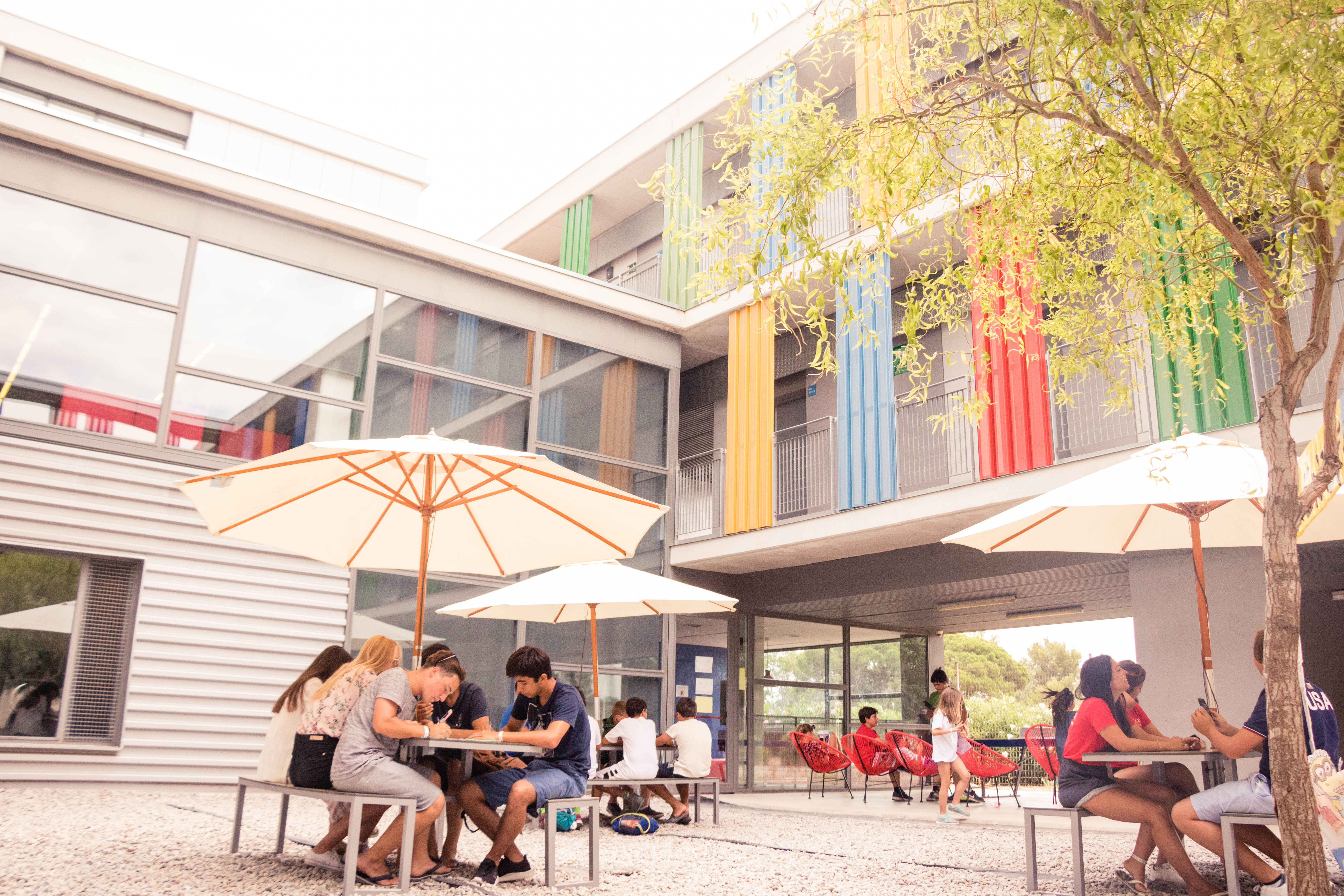 Patio for the Barcelona Beach Camp