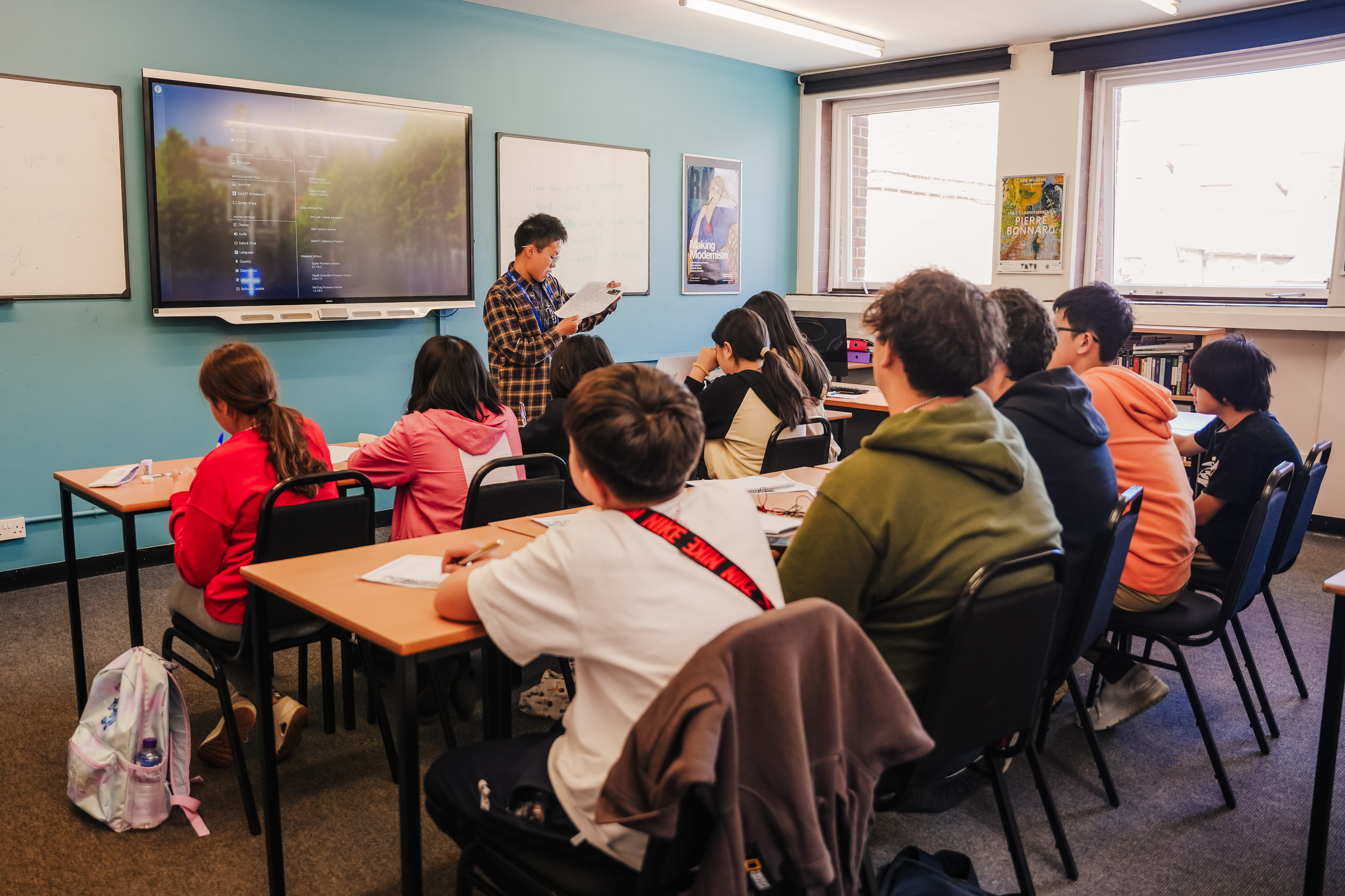 A group of students in class at The King's School Campus (8-12)