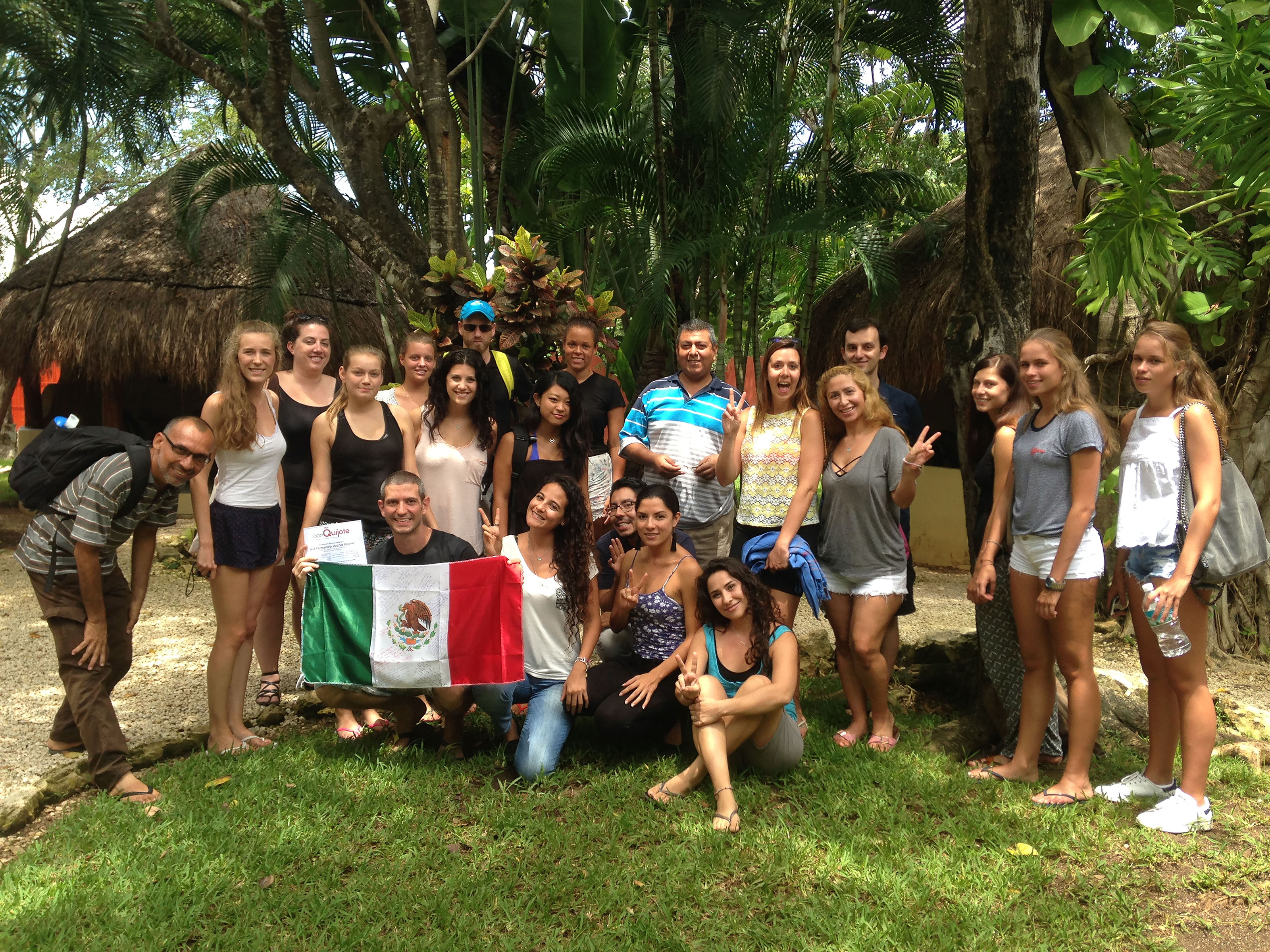Group of students at don Quijote Playa del Carmen