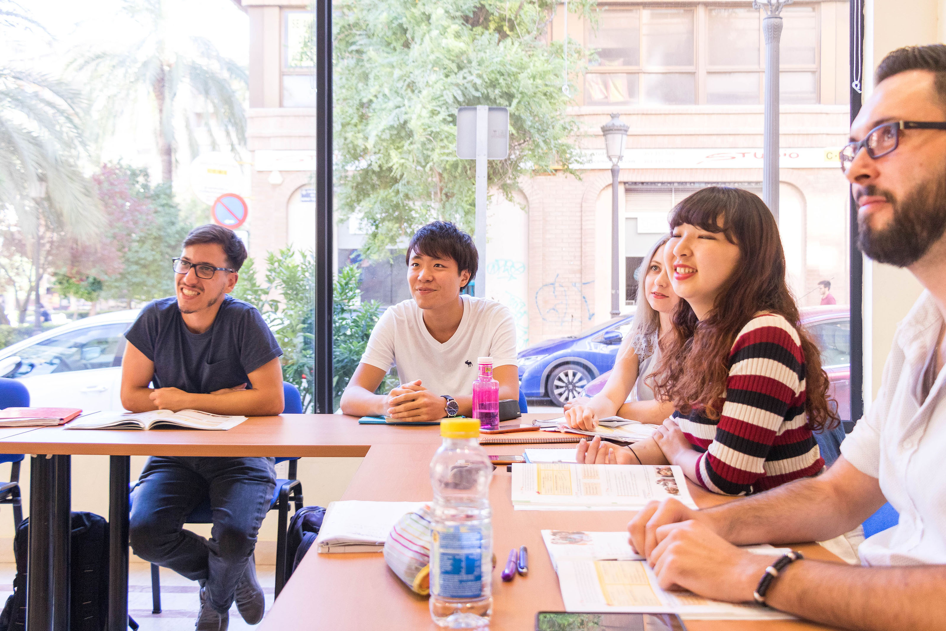 Students in class at Enforex Valencia