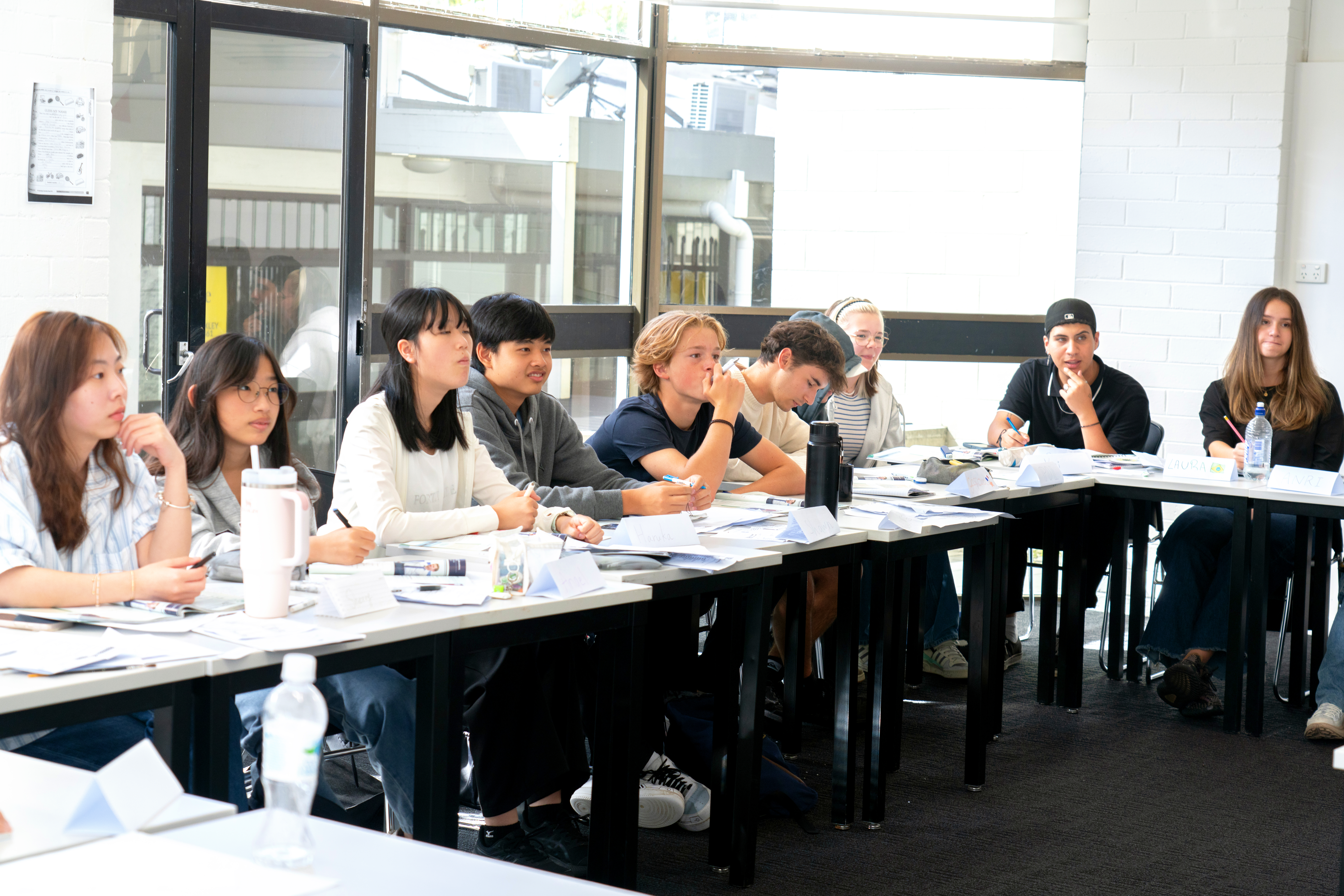 A group of students in class at Noosa College