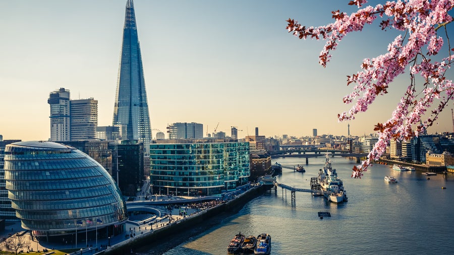 London's modern architecture by River Thames