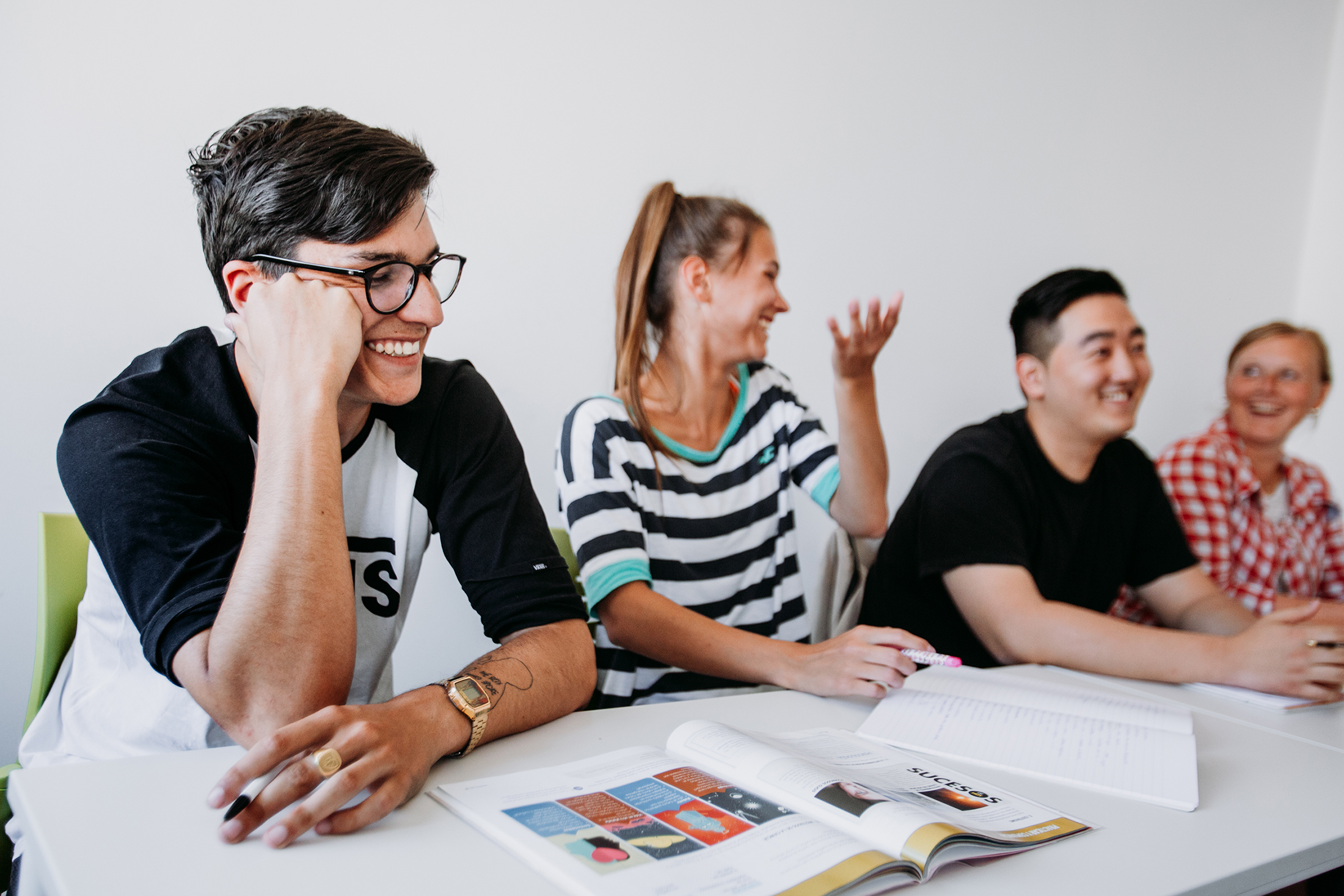 Students in class in CLIC Cadiz