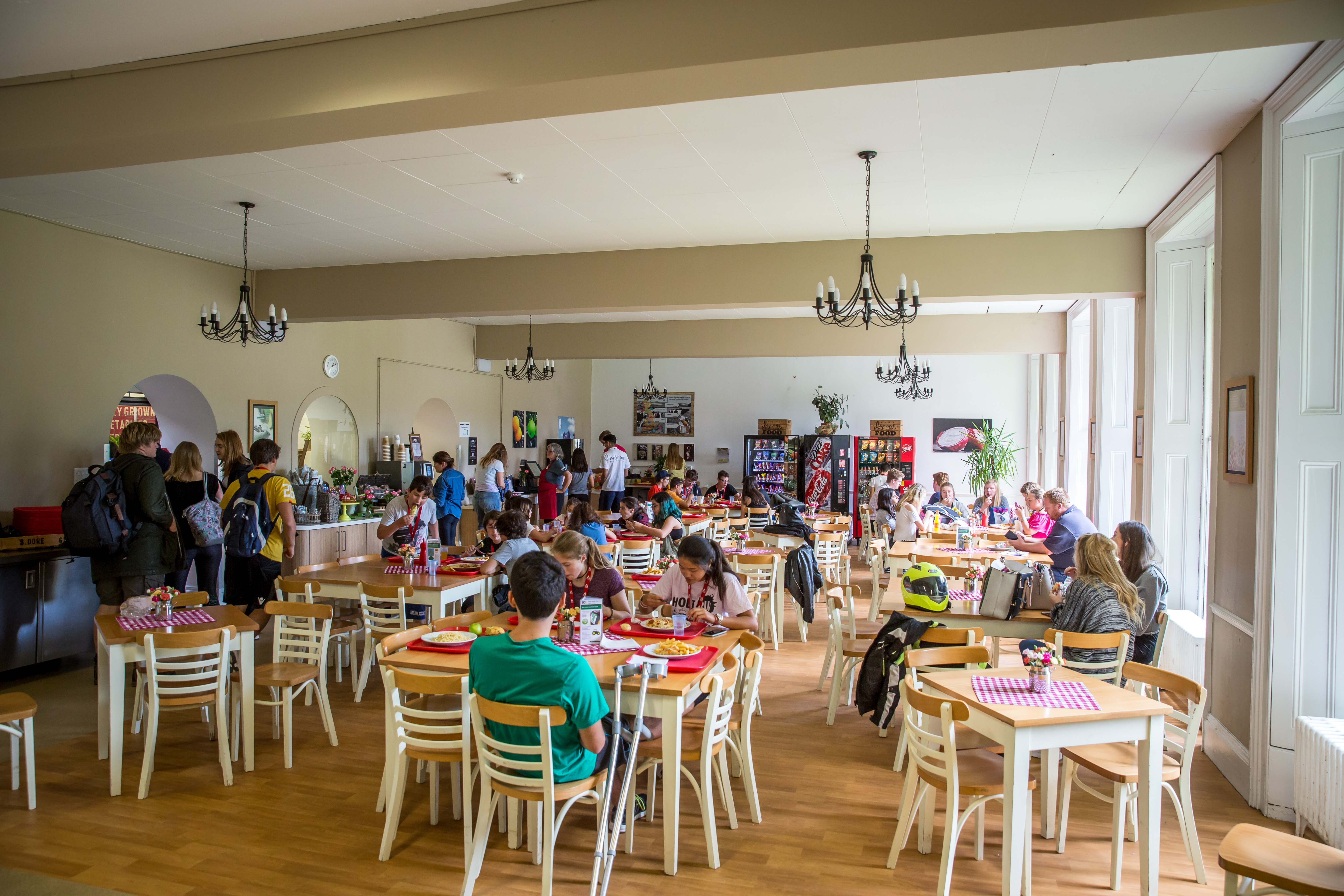 Students at the dining hall